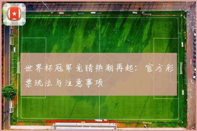 世界杯冠军竞猜热潮再起：官方彩票玩法与注意事项